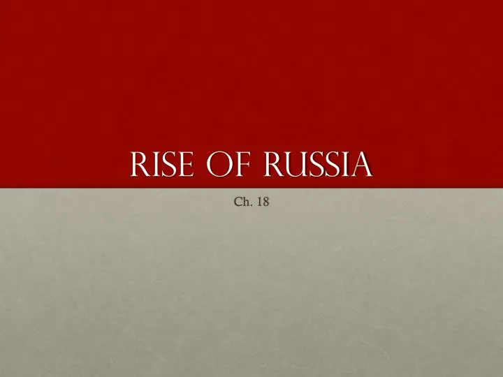 rise of russia
