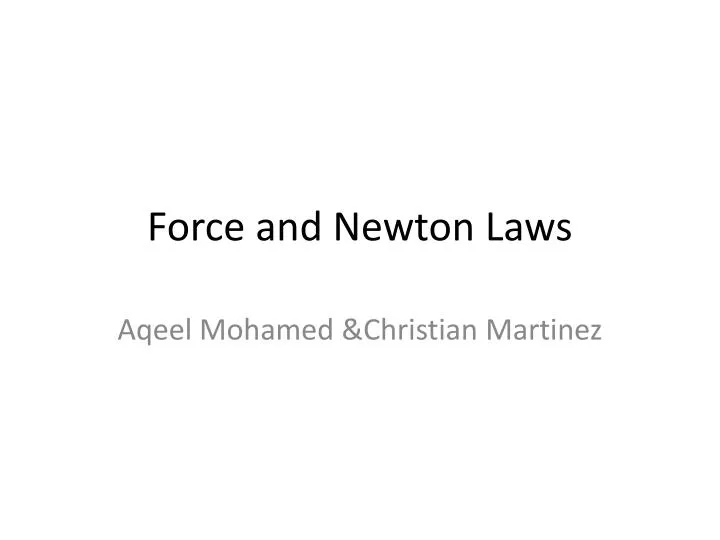 force and newton laws