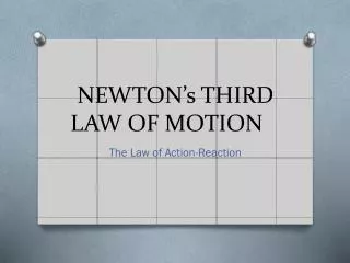 newton s third law of motion