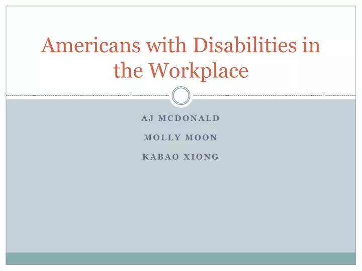americans with disabilities in the workplace