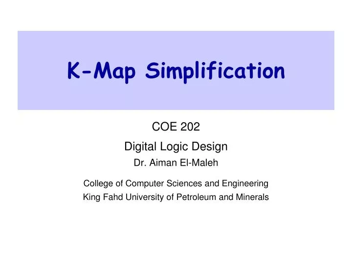 k map simplification