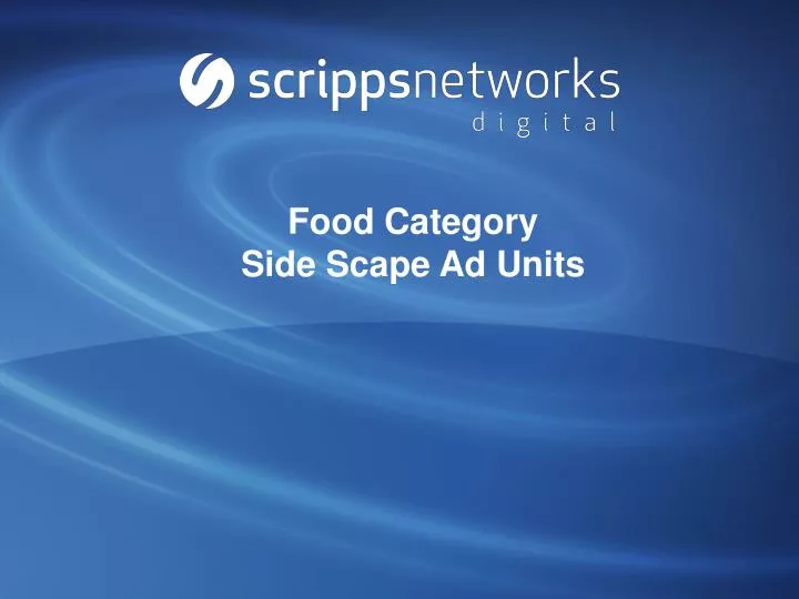 food category side scape ad units