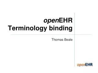 open EHR Terminology binding