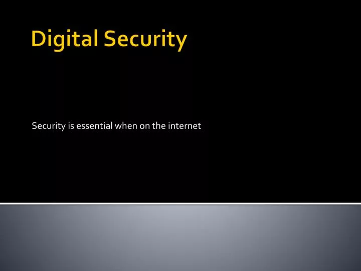 security is essential when on the internet