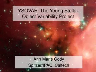 YSOVAR: The Young Stellar Object Variability Project