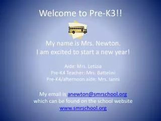 Welcome to Pre-K3!!