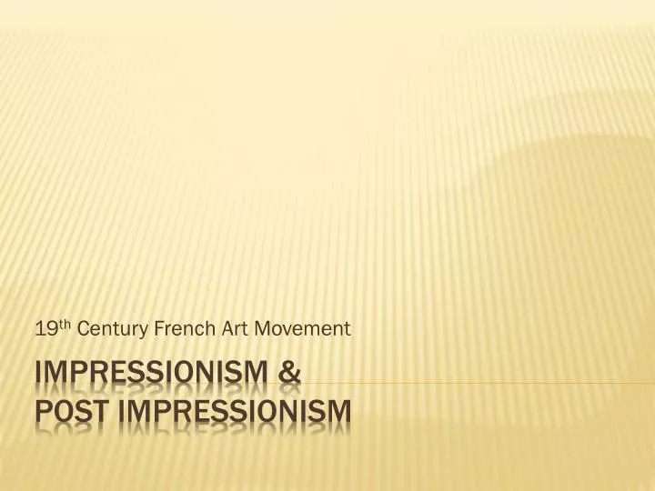 19 th century french art movement