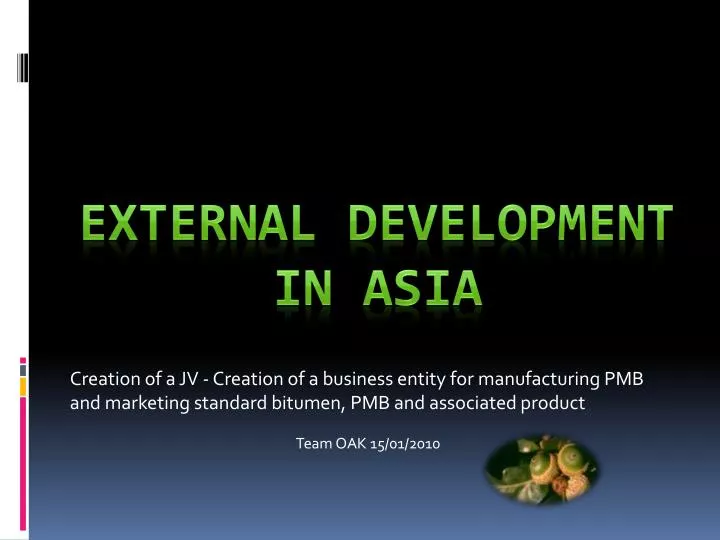 external development in asia