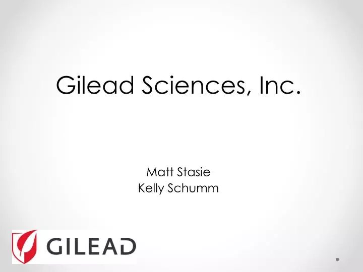 gilead sciences inc matt stasie kelly schumm