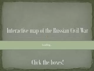 Interactive map of the Russian Civil War