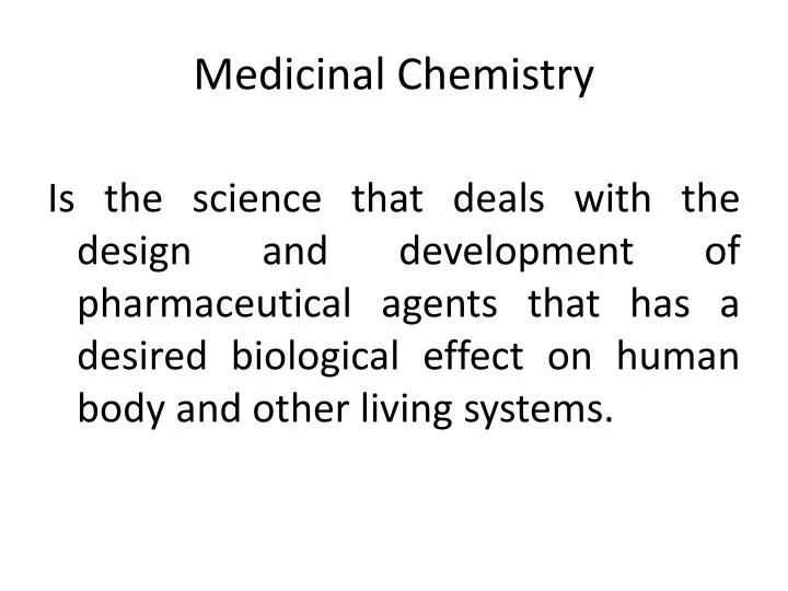 medicinal chemistry