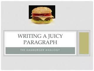 writing a juicy paragraph