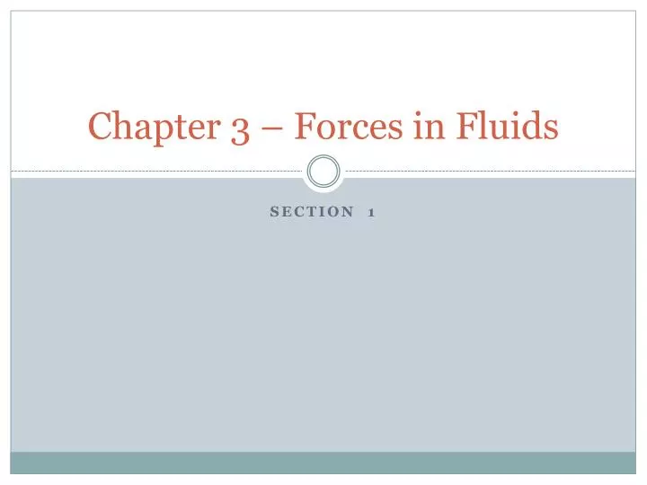 chapter 3 forces in fluids