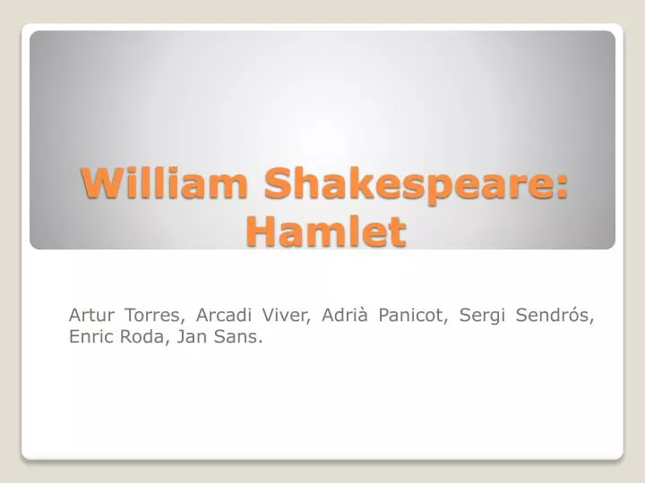 william shakespeare hamlet