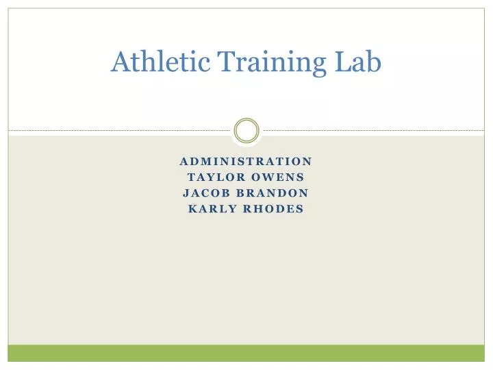 athletic training lab