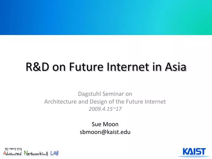 r d on future internet in asia