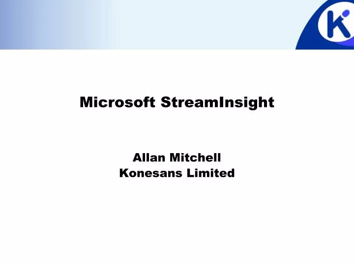 microsoft streaminsight