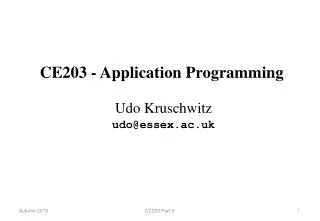 CE203 - Application Programming