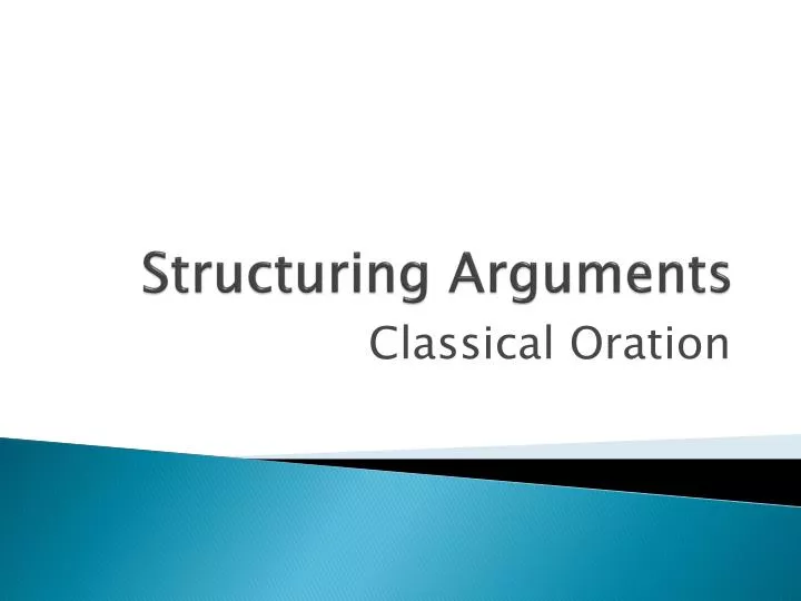 structuring arguments