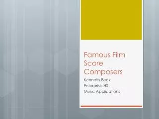 Famous Film Score Composers