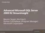 Advanced Microsoft SQL Server 2008 R2 StreamInsight - slide 1
