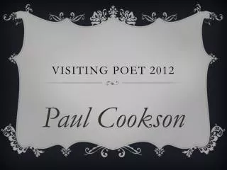 Visiting Poet 2012