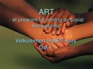 art et program for trening av sosial kompetanse