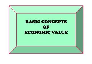 BASIC CONCEPTS OF ECONOMIC VALUE