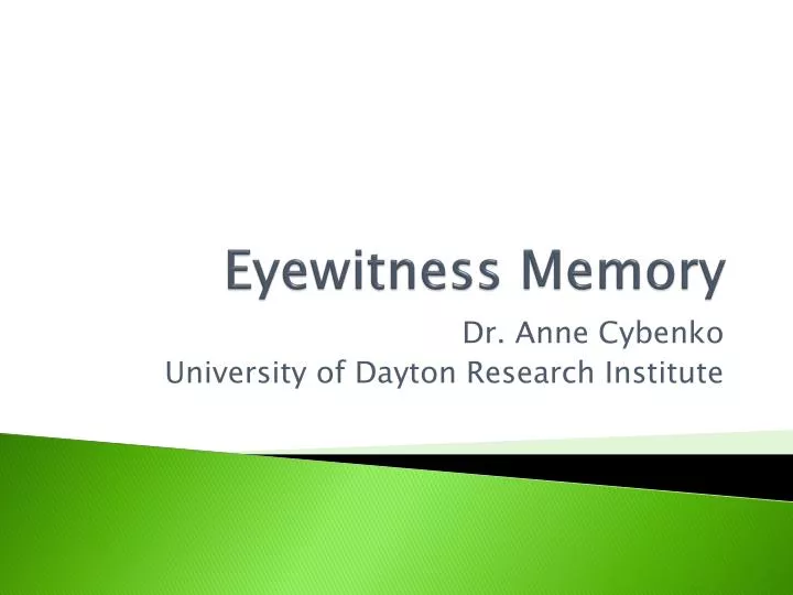 eyewitness memory