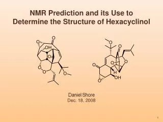 NMR Prediction and its Use to Determine the Structure of Hexacyclinol