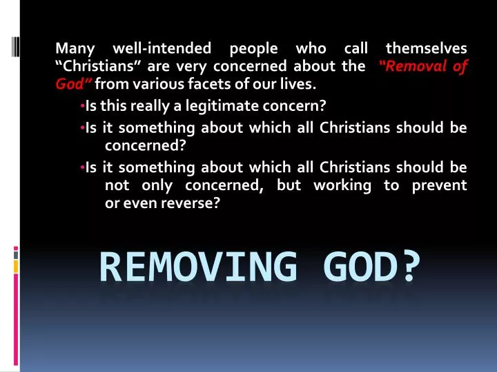 removing god