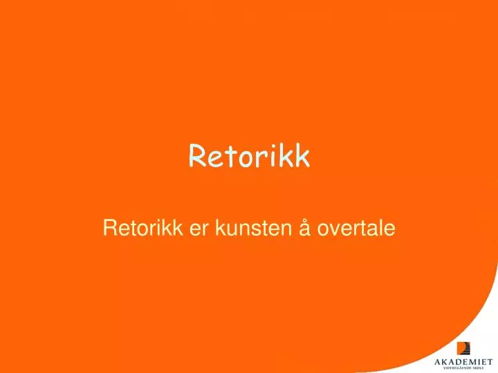 retorikk