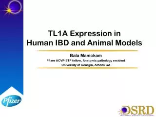 TL1A Expression in Human IBD and Animal Models