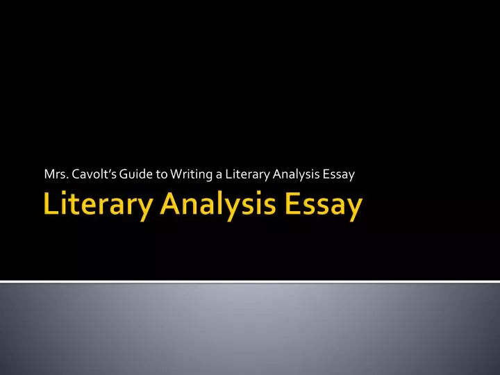mrs cavolt s guide to writing a literary analysis essay