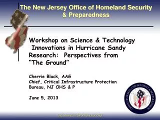 The New Jersey Office of Homeland Security &amp; Preparedness