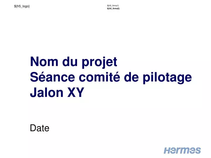 nom du projet s ance comit de pilotage jalon xy