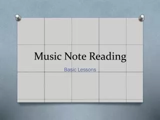 Music Note Reading