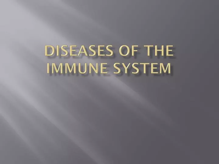 diseases of the immune system