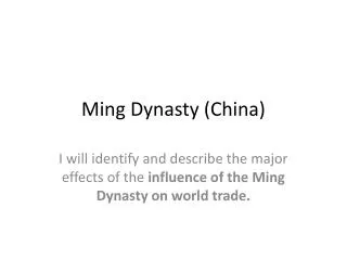 Ming Dynasty (China)