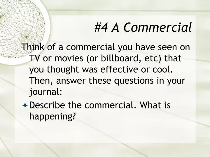 4 a commercial