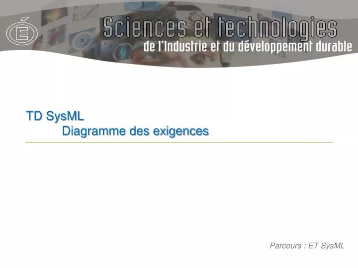 td sysml diagramme des exigences