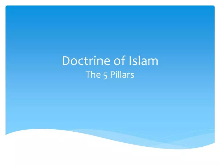 doctrine of islam the 5 pillars