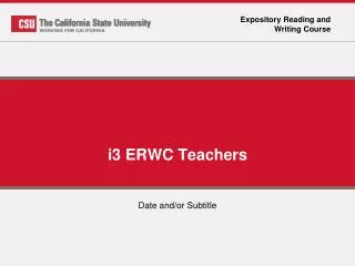 i3 ERWC Teachers