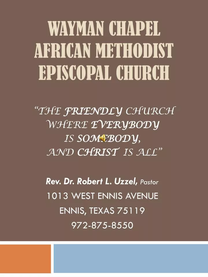 wayman chapel african methodist episcopal church