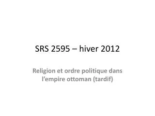 srs 2595 hiver 2012