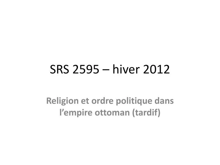 srs 2595 hiver 2012