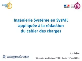ing nierie syst me en sysml appliqu e la r daction du cahier des charges