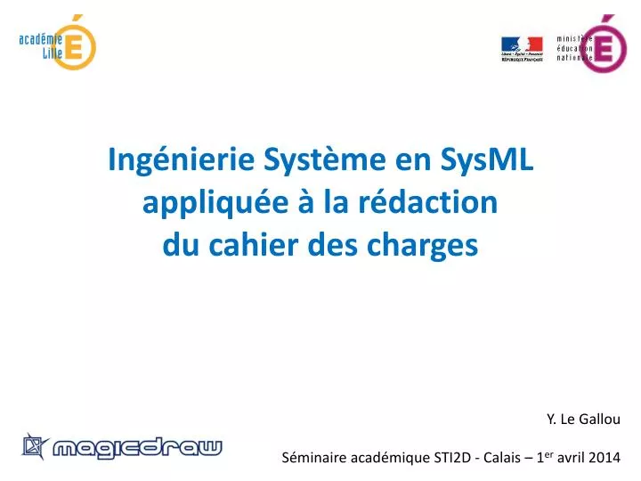 ing nierie syst me en sysml appliqu e la r daction du cahier des charges