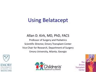Using Belatacept
