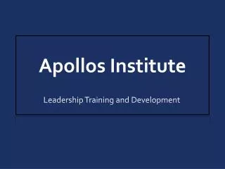 Apollos Institute